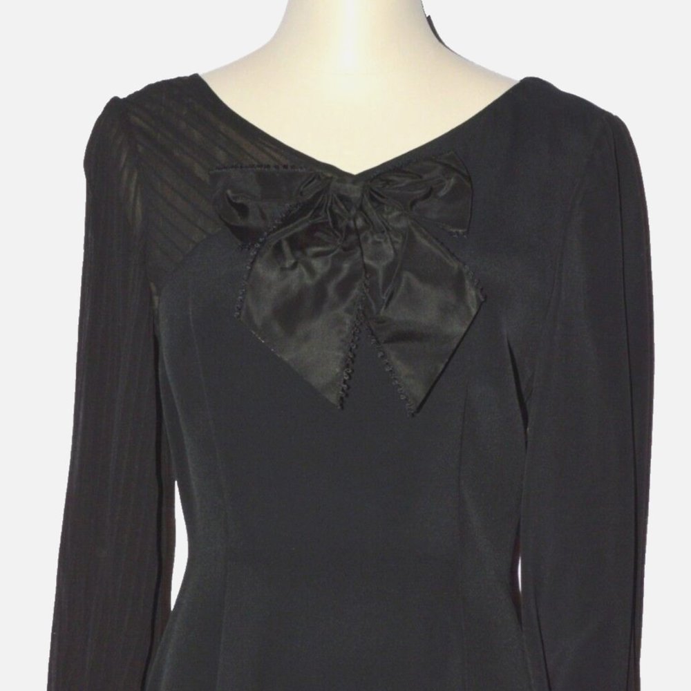 Albert Nipon New Sz 4 S Small Black One Shoulder … - image 6